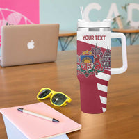 Personalized Riga Town Hall Square Latvia Tumbler With Handle Coat of Arms