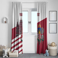 Personalized Riga Town Hall Square Latvia Window Curtain Coat of Arms