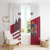 Personalized Riga Town Hall Square Latvia Window Curtain Coat of Arms