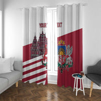 Personalized Riga Town Hall Square Latvia Window Curtain Coat of Arms
