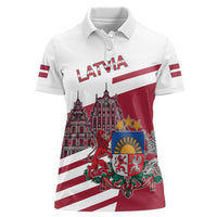 Personalized Riga Town Hall Square Latvia Women Polo Shirt Coat of Arms