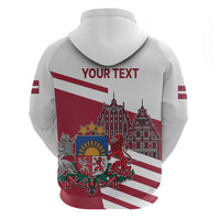 Personalized Riga Town Hall Square Latvia Zip Hoodie Coat of Arms