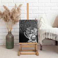 Mexico Aztec Warrior Canvas Wall Art Huitzilopochtli With Aztec Calendar