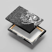 Mexico Aztec Warrior Canvas Wall Art Huitzilopochtli With Aztec Calendar