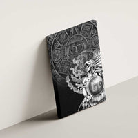 Mexico Aztec Warrior Canvas Wall Art Huitzilopochtli With Aztec Calendar