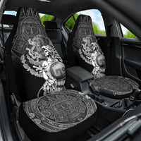 Mexico Aztec Warrior Car Seat Cover Huitzilopochtli With Aztec Calendar