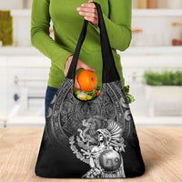 Mexico Aztec Warrior Grocery Bag Huitzilopochtli With Aztec Calendar