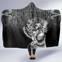 Mexico Aztec Warrior Hooded Blanket Huitzilopochtli With Aztec Calendar