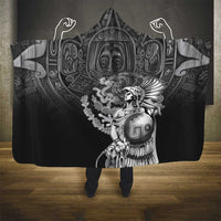 Mexico Aztec Warrior Hooded Blanket Huitzilopochtli With Aztec Calendar