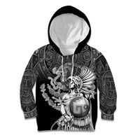 Mexico Aztec Warrior Kid Hoodie Huitzilopochtli With Aztec Calendar