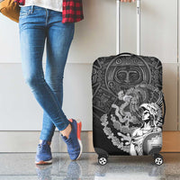Mexico Aztec Warrior Luggage Cover Huitzilopochtli With Aztec Calendar