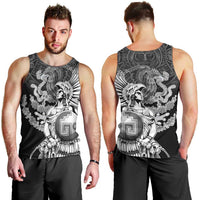 Mexico Aztec Warrior Men Tank Top Huitzilopochtli With Aztec Calendar