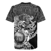 Mexico Aztec Warrior Rugby Jersey Huitzilopochtli With Aztec Calendar