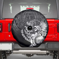 Mexico Aztec Warrior Spare Tire Cover Huitzilopochtli With Aztec Calendar