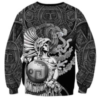 Mexico Aztec Warrior Sweatshirt Huitzilopochtli With Aztec Calendar