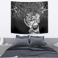 Mexico Aztec Warrior Tapestry Huitzilopochtli With Aztec Calendar