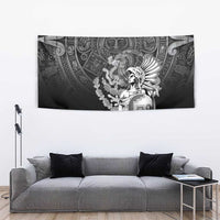 Mexico Aztec Warrior Tapestry Huitzilopochtli With Aztec Calendar