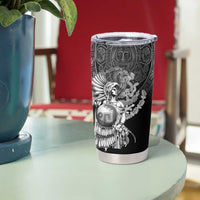 Mexico Aztec Warrior Tumbler Cup Huitzilopochtli With Aztec Calendar