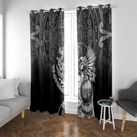 Mexico Aztec Warrior Window Curtain Huitzilopochtli With Aztec Calendar