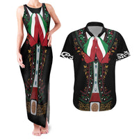Mexico Cinco de Mayo Couples Matching Tank Maxi Dress and Hawaiian Shirt Charro Suit Style