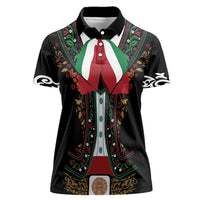 Mexico Cinco de Mayo Women Polo Shirt Charro Suit Style
