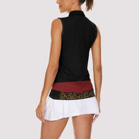 Mexico Cinco de Mayo Women Sleeveless Polo Shirt Charro Suit Style