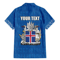 Personalized Iceland Coat of Arms Family Matching Mermaid Dress and Hawaiian Shirt Runic Alphabet Viking Runes Pattern