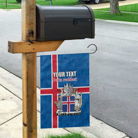 Personalized Iceland Coat of Arms Garden Flag Runic Alphabet Viking Runes Pattern