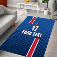 Custom Iceland Football Area Rug Blue with Flag Style