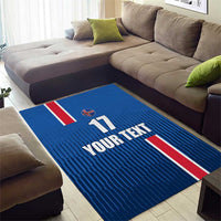 Custom Iceland Football Area Rug Blue with Flag Style