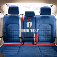Custom Iceland Football Back Car Seat Cover Blue with Flag Style