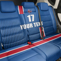 Custom Iceland Football Back Car Seat Cover Blue with Flag Style