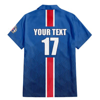 Custom Iceland Football Family Matching Mermaid Dress and Hawaiian Shirt Blue with Flag Style