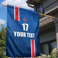Custom Iceland Football Garden Flag Blue with Flag Style