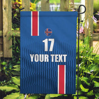 Custom Iceland Football Garden Flag Blue with Flag Style