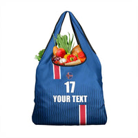 Custom Iceland Football Grocery Bag Blue with Flag Style