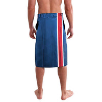 Custom Iceland Football Lavalava Blue with Flag Style