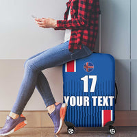 Custom Iceland Football Luggage Cover Blue with Flag Style