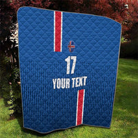 Custom Iceland Football Quilt Blue with Flag Style