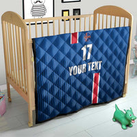 Custom Iceland Football Quilt Blue with Flag Style