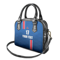 Custom Iceland Football Shoulder Handbag Blue with Flag Style