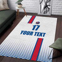 Custom Iceland Football Area Rug White with Flag Style