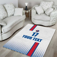 Custom Iceland Football Area Rug White with Flag Style