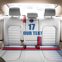Custom Iceland Football Back Car Seat Cover White with Flag Style
