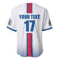 Custom Iceland Football Baseball Jersey White with Flag Style