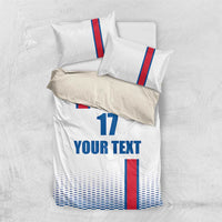 Custom Iceland Football Bedding Set White with Flag Style