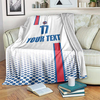 Custom Iceland Football Blanket White with Flag Style