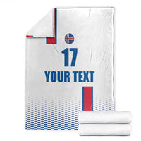 Custom Iceland Football Blanket White with Flag Style