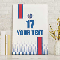 Custom Iceland Football Canvas Wall Art White with Flag Style