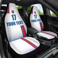 Custom Iceland Football Car Seat Cover White with Flag Style